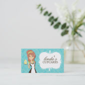 Niedliche Kuchen-Geschäfts-Karten Visitenkarte (Stehend Vorderseite)