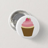Niedliche Kuchen-Illustration Button (Vorne & Hinten)