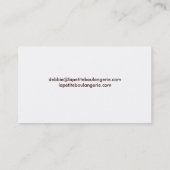 Niedliche Kuchen-Pop-Geschäfts-Karten Visitenkarte (Rückseite)