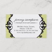 Niedliche Kuchen-Silhouette-Geschäfts-Karten Visitenkarte (Rückseite)