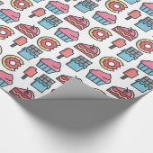 Niedliche Kuchen und Desserts Geschenkpapier (Ecke)