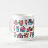 Niedliche Kuchen und Desserts Kaffeetasse (Vorderseite Links)