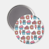 Niedliche Kuchen und Desserts Magnet (Vorderseite/Rückseite)