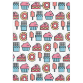 Niedliche Kuchen und Desserts Muster Personalisier Klemmbrett (Rückseite)