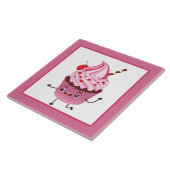 niedliche Kuchenbackerkleidung Keramik Fliese (Seite)