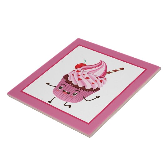 niedliche Kuchenbackerkleidung Keramik Fliese (Seite)