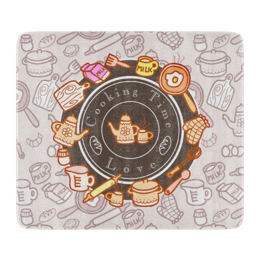 Niedliche Küchengeschirr Brown Schneidebrett (Vorderseite)