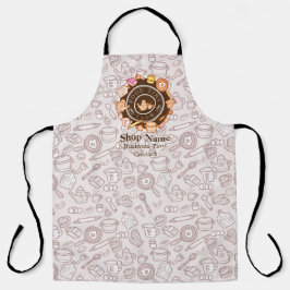 Niedliche Küchengeschirr Brown Schürze