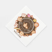 Niedliche Küchengeschirr Brown Serviette (Ecke)