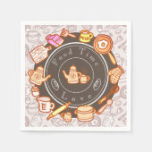 Niedliche Küchengeschirr Brown Serviette (Vorderseite)