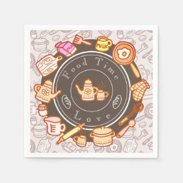 Niedliche Küchengeschirr Brown Serviette