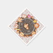 Niedliche Küchengeschirr Brown Serviette (Ecke)