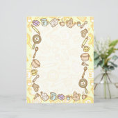 Niedliche Küchengeschirr Gelb (Stehend Vorderseite)