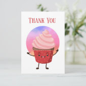 Niedliche Kuchenhändler oder Bäcker Vielen Dank Dankeskarte (Stehend Vorderseite)