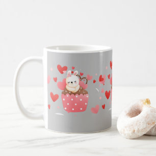Niedliche Kuchenherzen Kaffeetasse