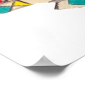 Niedliche Kuckucksuhr Retro Vintag Valentine Poster (Ecke)