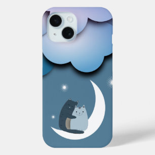 Niedliche Kuddelkatzen auf dem Mond Case-Mate iPhone Hülle