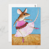 Niedliche Kugelfussmaus Postkarte (Vorne/Hinten)