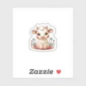 Niedliche Kuh Aufkleber (Blatt)