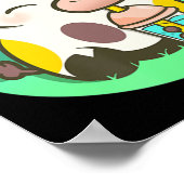 Niedliche Kuh Boba Tea Bubble Tee Anime Kawaii Poster (Ecke)