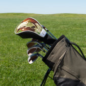 Niedliche Kuh Brown Green Golf Headcover (In SItu)