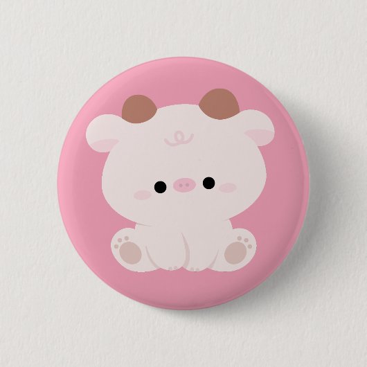 Niedliche Kuh Button (Vorderseite)