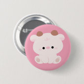 Niedliche Kuh Button (Vorne & Hinten)