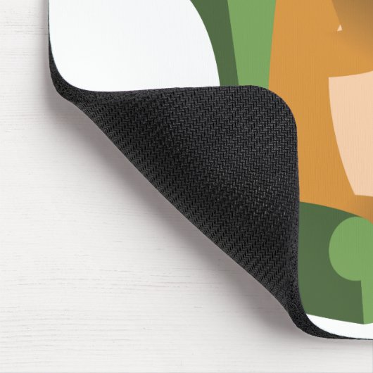 Niedliche Kuh des Cartoon und eine nette Cuppa Mou Mousepad (Ecke)