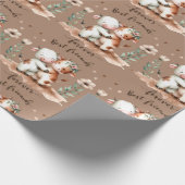 Niedliche Kuh Die besten Freunde Umarmung Kunst un Geschenkpapier (Ecke)