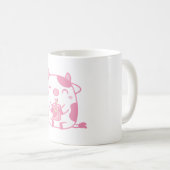 Niedliche Kuh Drinken Erdbeermilch Kaffeetasse (VorderseiteRechts)