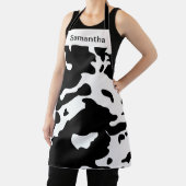 Niedliche Kuh Druckfarbe Schwarzweiß benutzerdefin Schürze (InSitu)