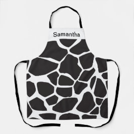Niedliche Kuh Druckfarbe Schwarzweiß benutzerdefin Schürze