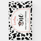 niedliche Kuh feiern wir Banner (Vertikal)