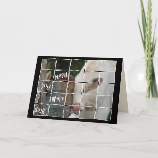 Niedliche Kuh für Wohlbefinden Karte (Vorderseite)