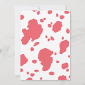 Niedliche Kuh Geburtstagsparty Einladung (Rückseite)