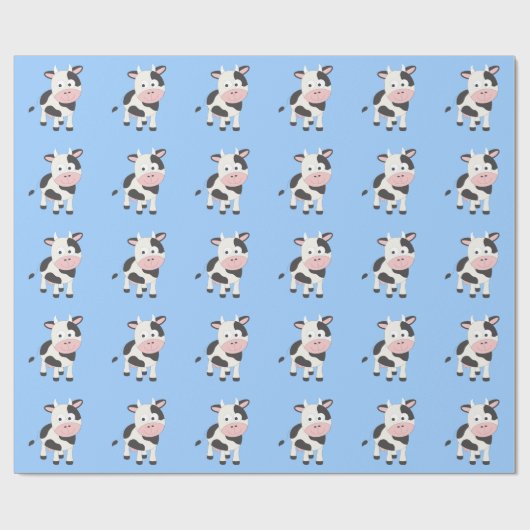 Niedliche Kuh Geschenkpapier (Flach)