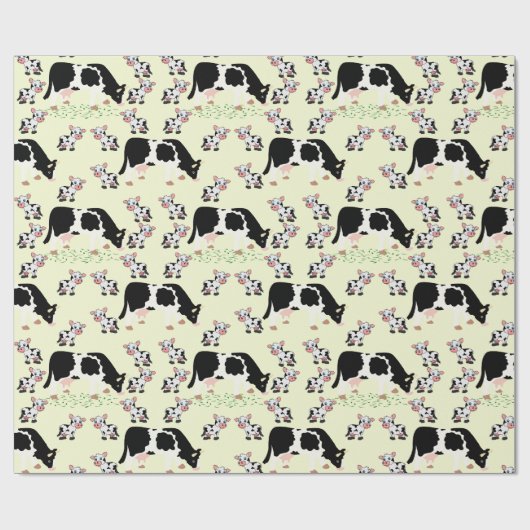 Niedliche Kuh Geschenkpapier (Flach)