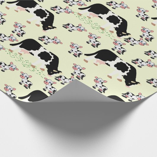 Niedliche Kuh Geschenkpapier (Ecke)