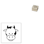 Niedliche Kuh-Gesicht Holzkunst Briefmarke Gummistempel (Stempel)