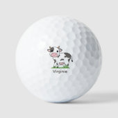 Niedliche Kuh Golfball (Vorderseite)