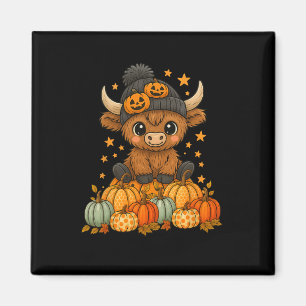 Niedliche Kuh Halloween Pumpkin Fall Moo I Gemein Magnet