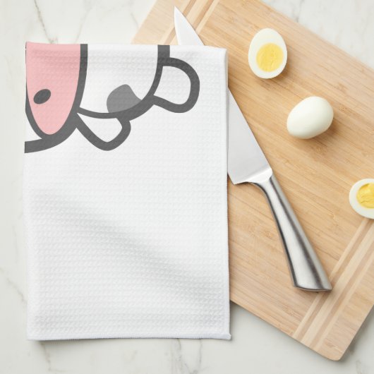 Niedliche Kuh Handtuch (Viertel Falte)