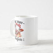 Niedliche Kuh heute Heifer Floral Geschenk für Bau Kaffeetasse (Vorderseite Links)