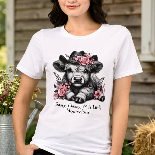 Niedliche Kuh-Hühnerkuh mit Text Tri-Blend Shirt