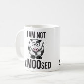 Niedliche Kuh - ich bin nicht A'MOOsed Kaffeetasse (Vorderseite Links)
