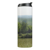 Niedliche Kuh im Betrieb Thermosbecher (Nach links gedreht)