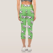 Niedliche Kuh in Cartoon-Abbildung Capri Leggings (Rückseite)