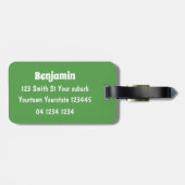 Niedliche Kuh in Cartoon-Abbildung Gepäckanhänger (Rückseite horizontal)