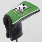 Niedliche Kuh in Cartoon-Abbildung Golf Headcover (3/4 Vorderseite)