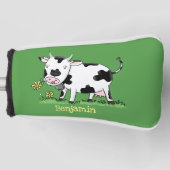 Niedliche Kuh in Cartoon-Abbildung Golf Headcover (Vorderseite)